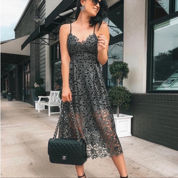 ASTR purple eggplant lace midi dress ZL - Picture 14 of 14